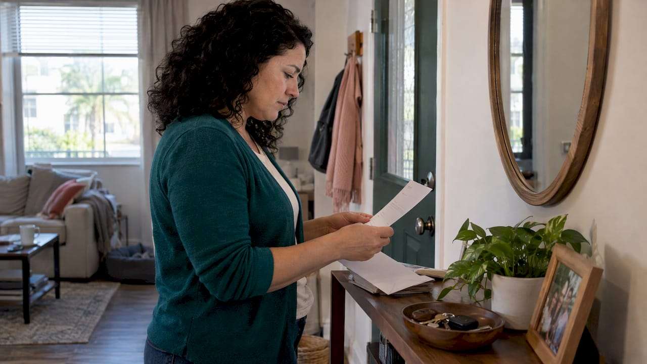 Woman reading a continuation coverage notice